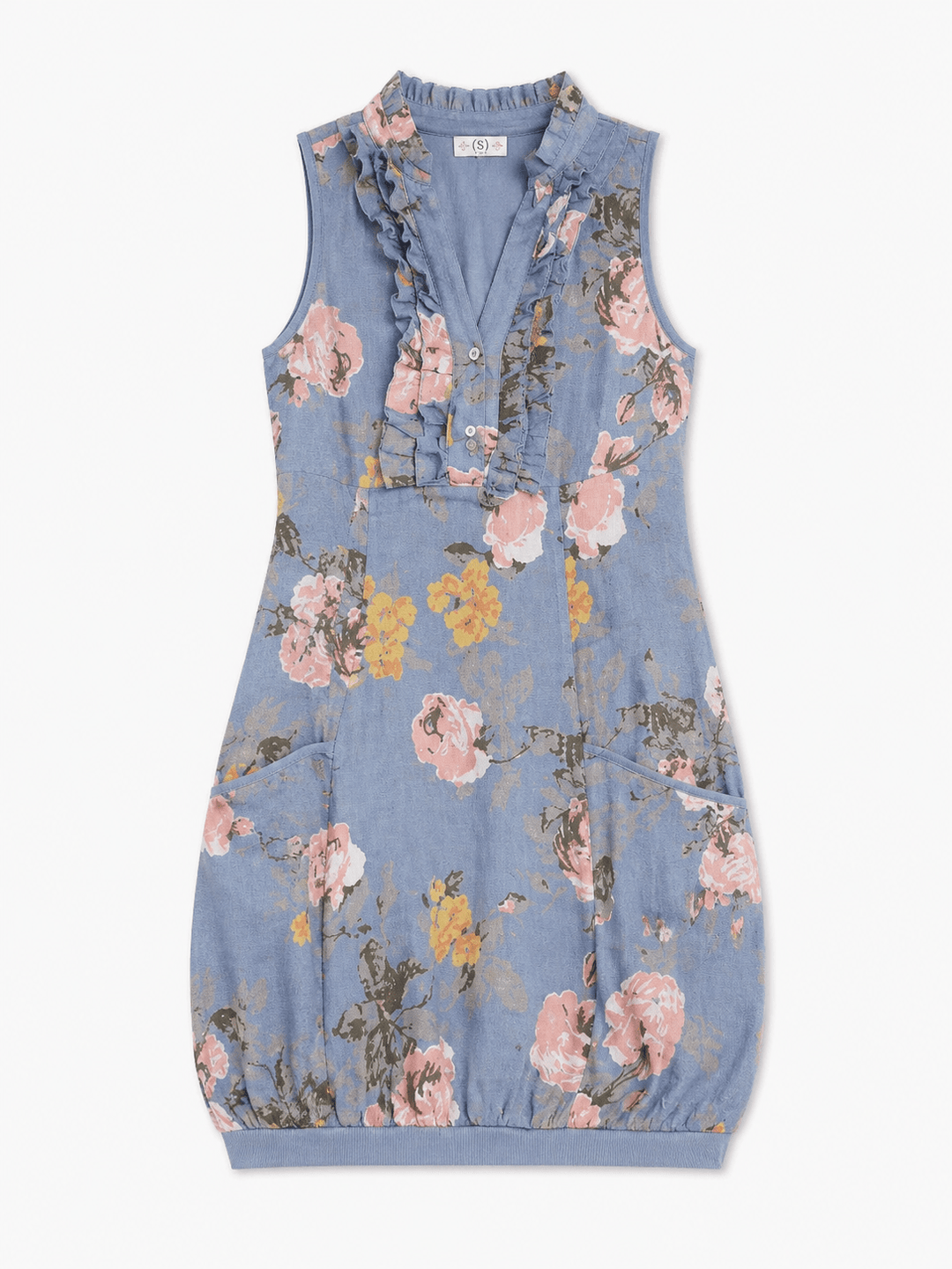 Flora Ruffle Linen Dress - Must Boutique