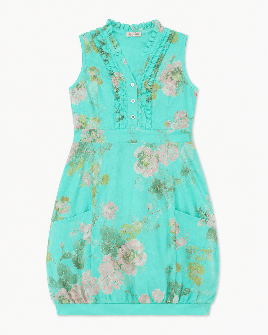 Flora Ruffle Linen Dress - Must Boutique