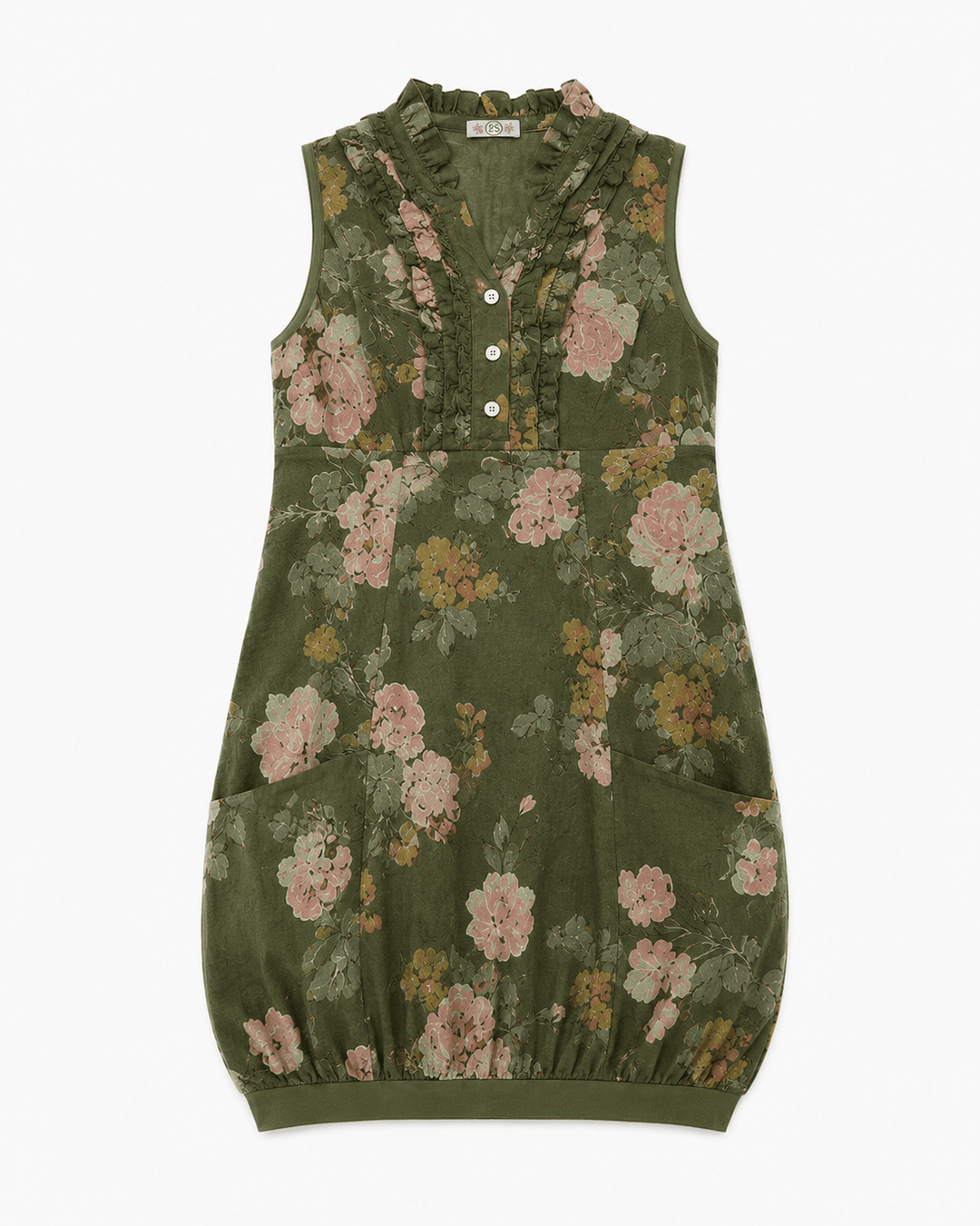 Flora Ruffle Linen Dress - Must Boutique