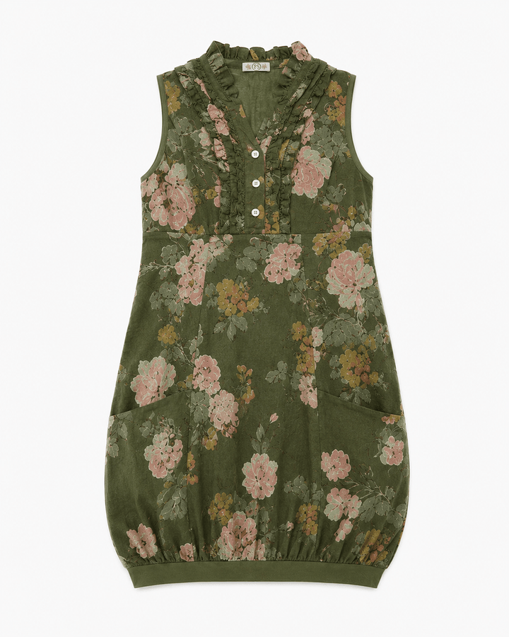 Flora Ruffle Linen Dress - Must Boutique