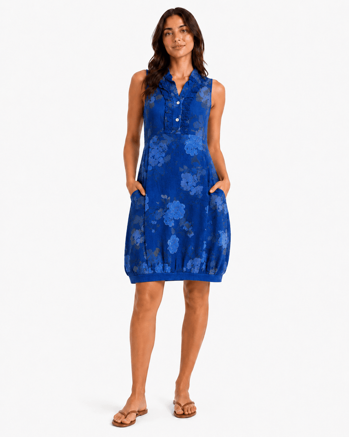 Flora Ruffle Linen Dress - Must Boutique