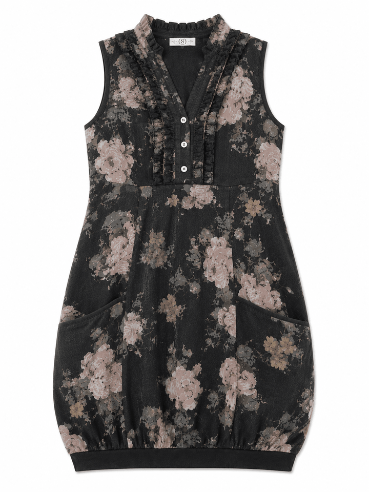 Flora Ruffle Linen Dress - Must Boutique