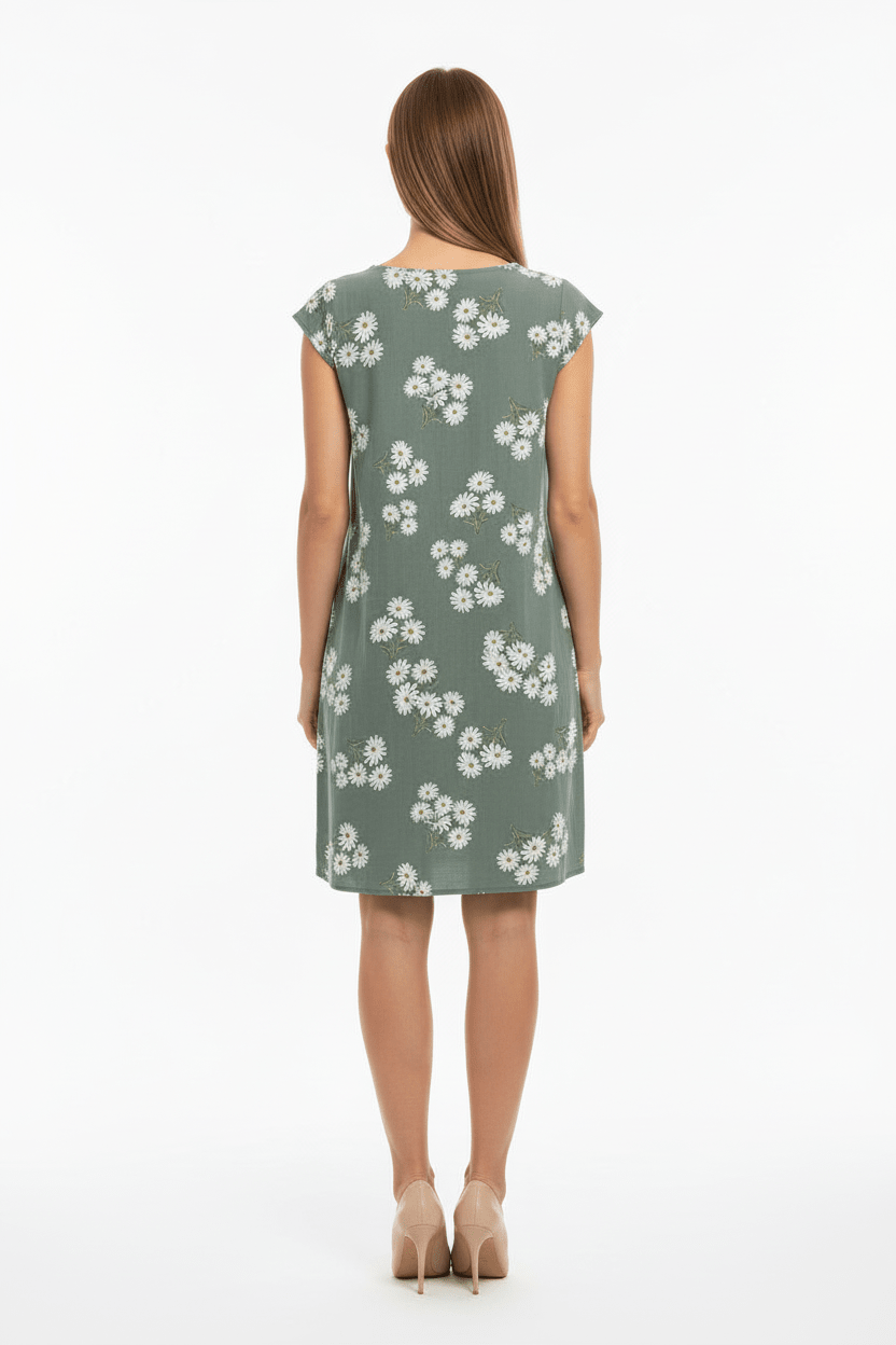 Floral Linen Blend Dress - Must Boutique