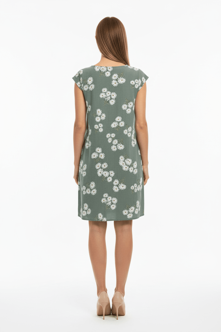 Floral Linen Blend Dress - Must Boutique