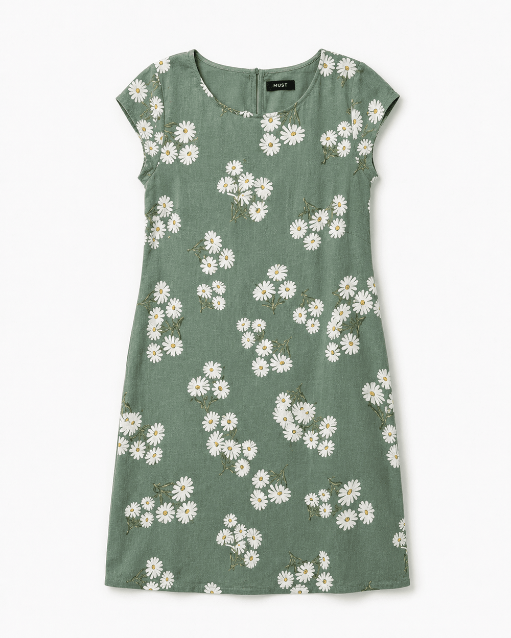 Floral Linen Blend Dress - Must Boutique