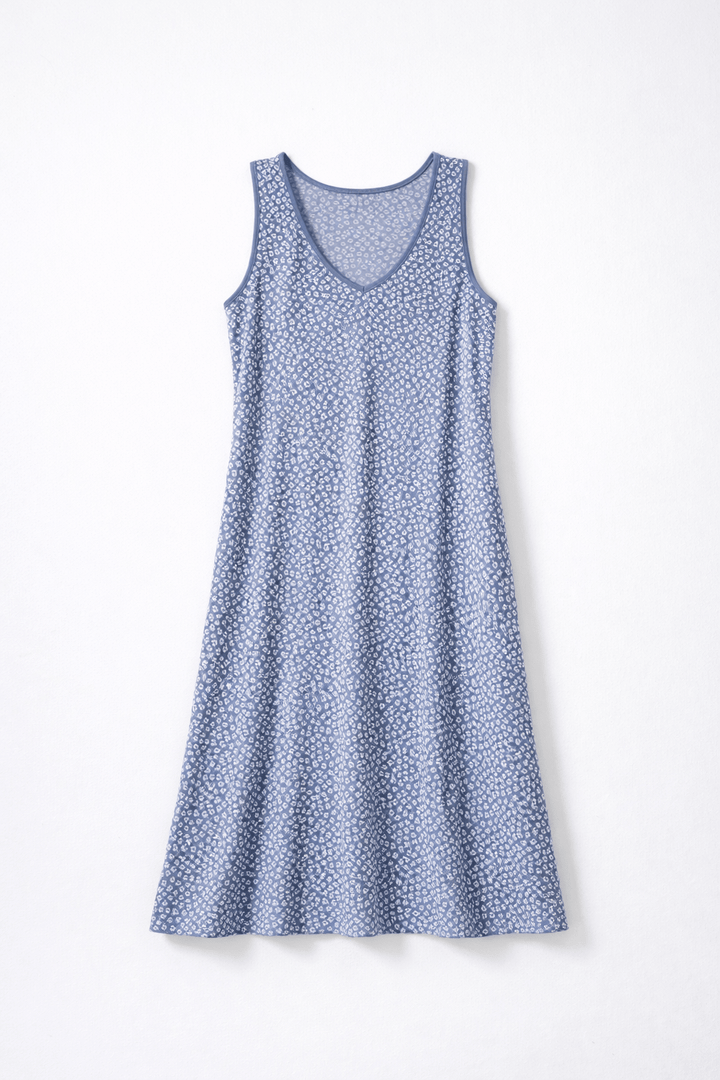 Floral Sleeveless A - Line Dress - Must Boutique