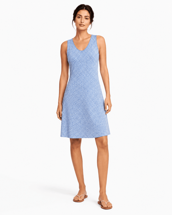 Floral Sleeveless A - Line Dress - Must Boutique
