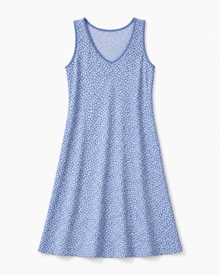 Floral Sleeveless A - Line Dress - Must Boutique