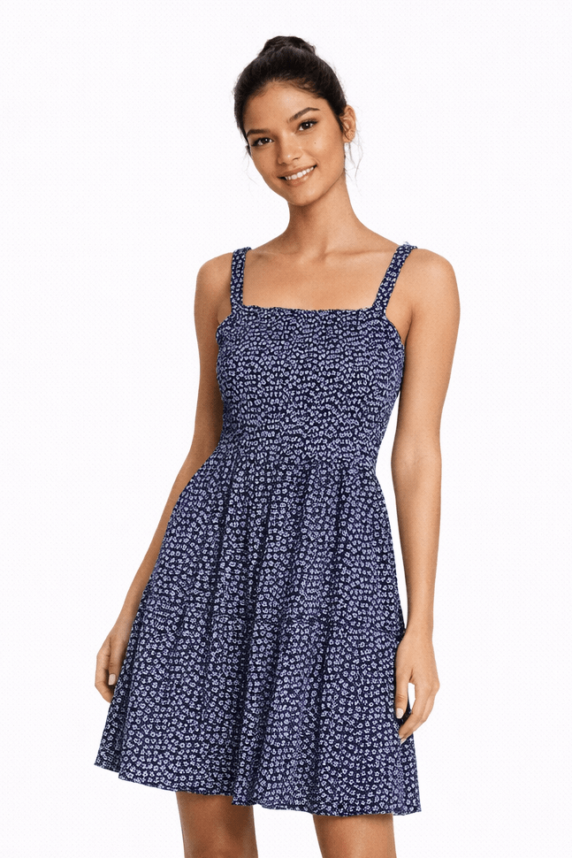 Floral Smocked Mini Dress - Must Boutique
