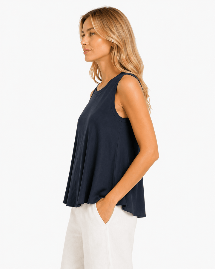 Frida Satin Tank Top - Must Boutique