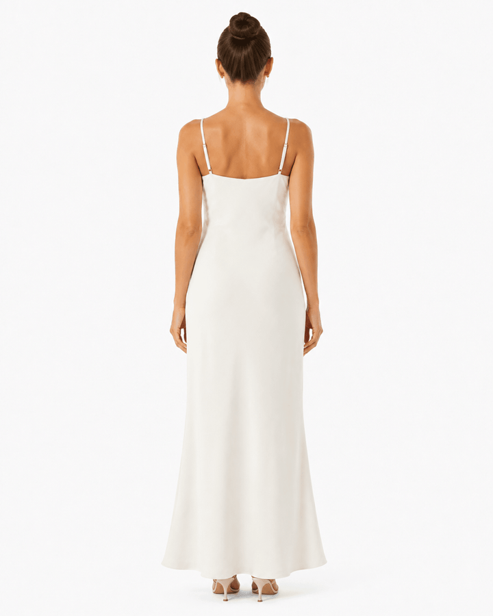 Gala Rosette Cowl-Neck Maxi Dress - Must Boutique