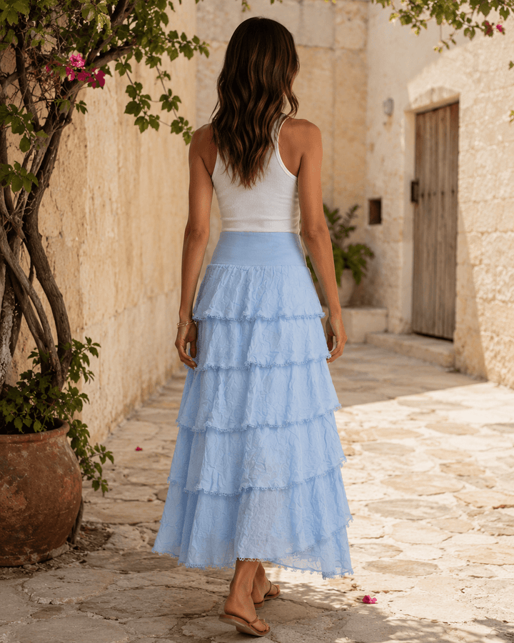 Gigi Silk Ruffle Skirt - Must Boutique