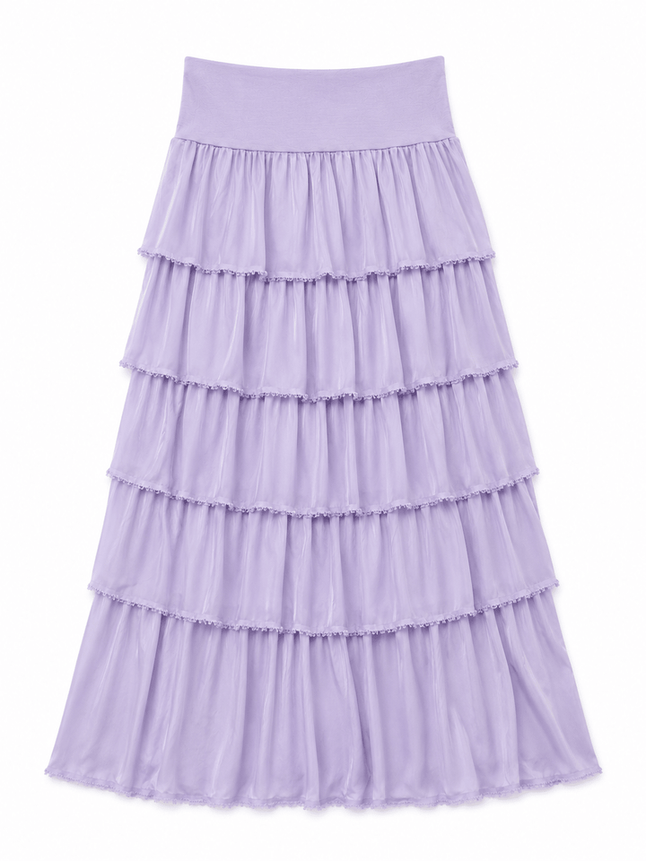 Gigi Silk Ruffle Skirt - Must Boutique
