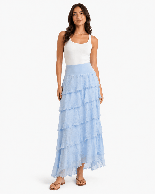 Gigi Silk Ruffle Skirt - Must Boutique