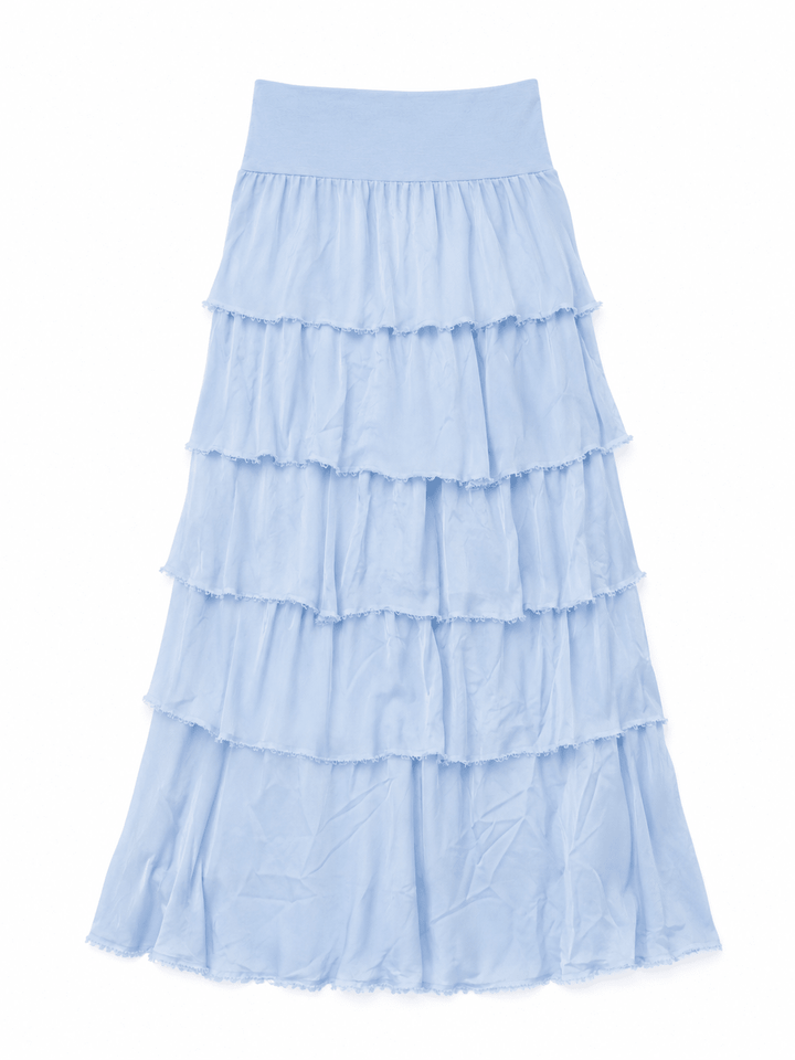 Gigi Silk Ruffle Skirt - Must Boutique