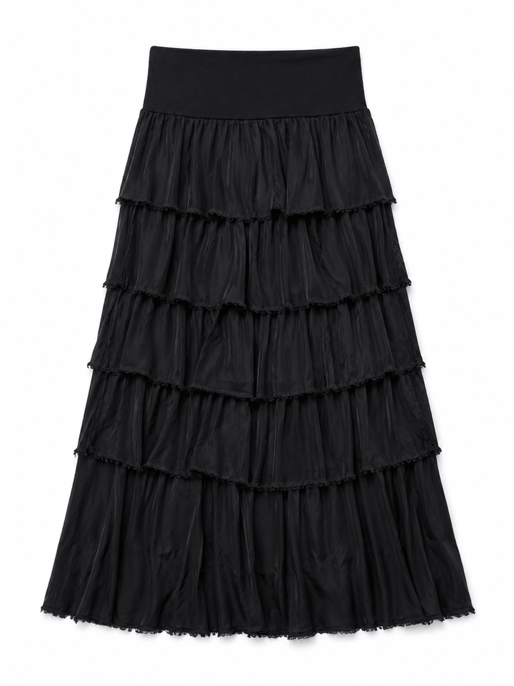 Gigi Silk Ruffle Skirt - Must Boutique