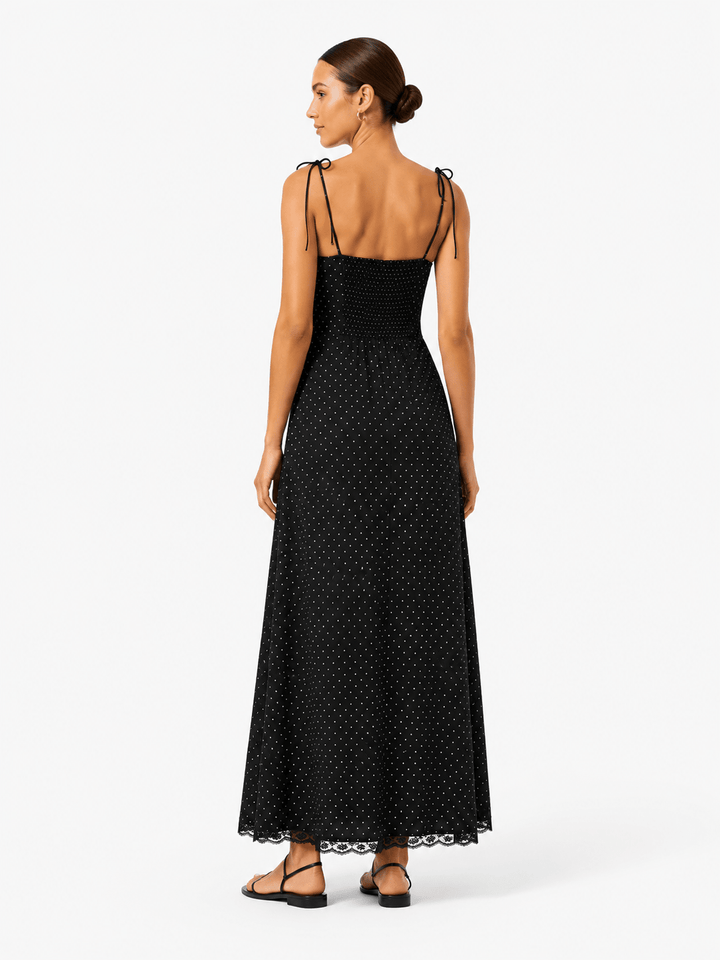 Glam Rhinestone Evening Maxi Dress - Must Boutique