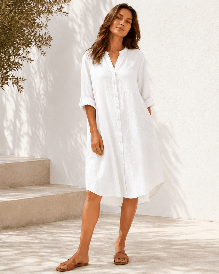 Hannah Button Down Shirt Dress - Must Boutique
