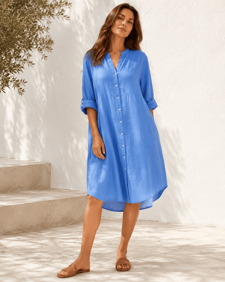 Hannah Button Down Shirt Dress - Must Boutique