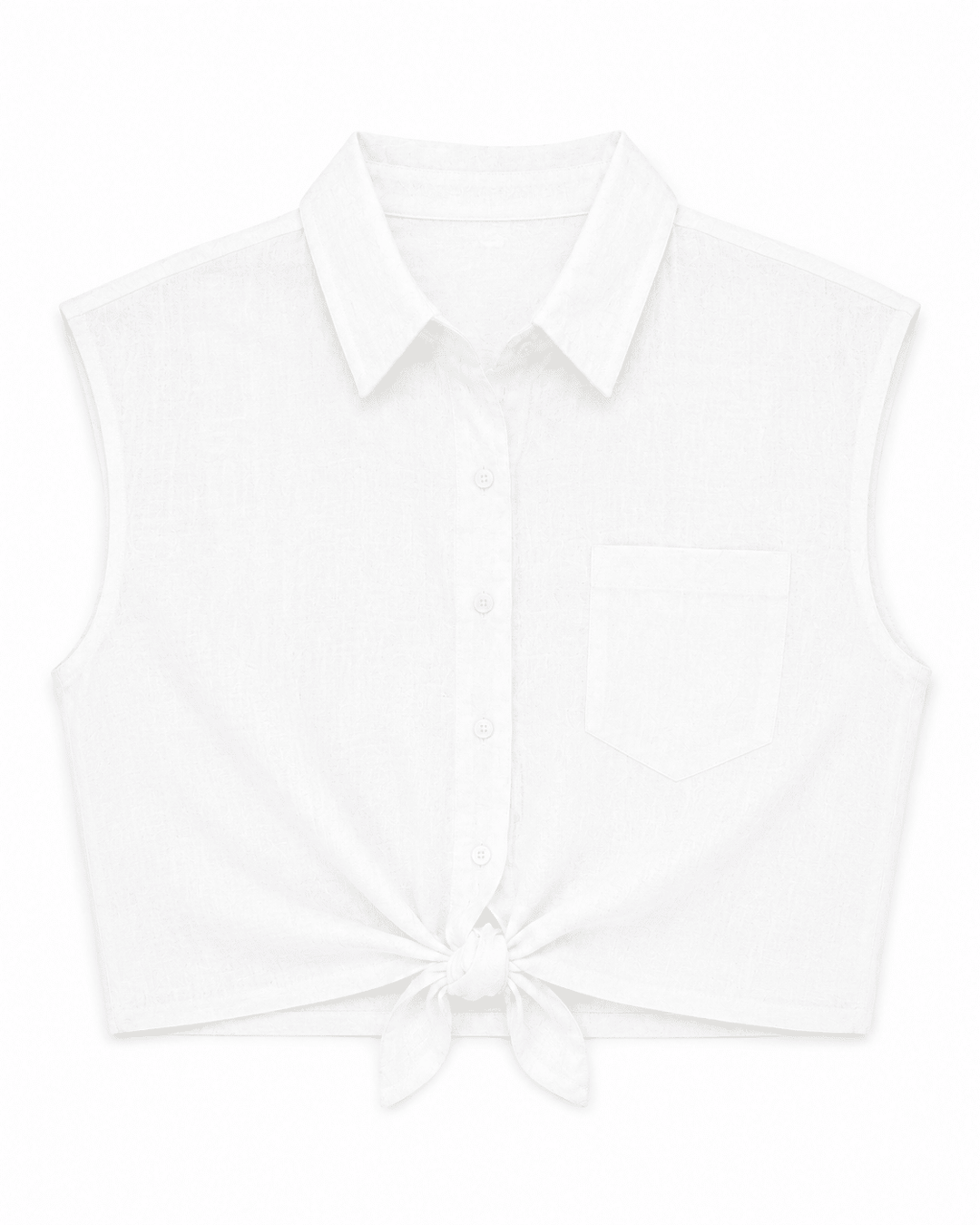 Haze Linen Crop Top - Must Boutique