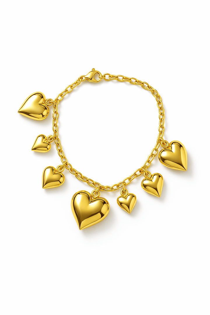 Heart Charm Bracelet - Must Boutique