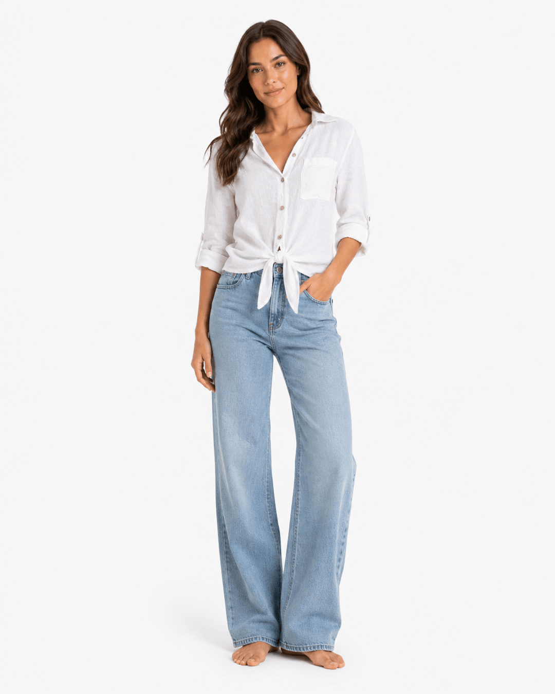 Heidi Cropped Linen Shirt - Must Boutique