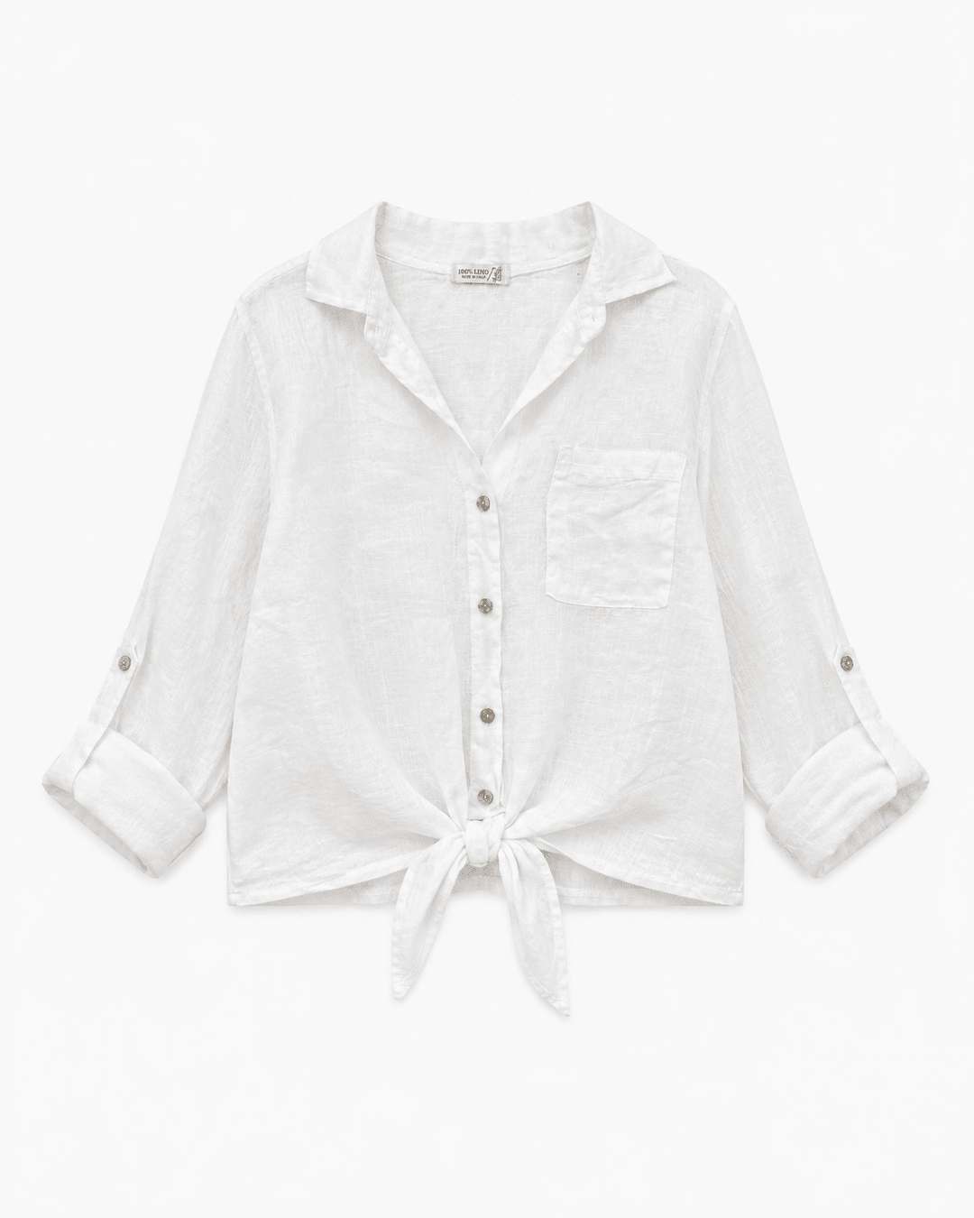 Heidi Cropped Linen Shirt - Must Boutique