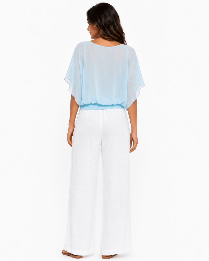 Hida Silk Waistband Top - Must Boutique
