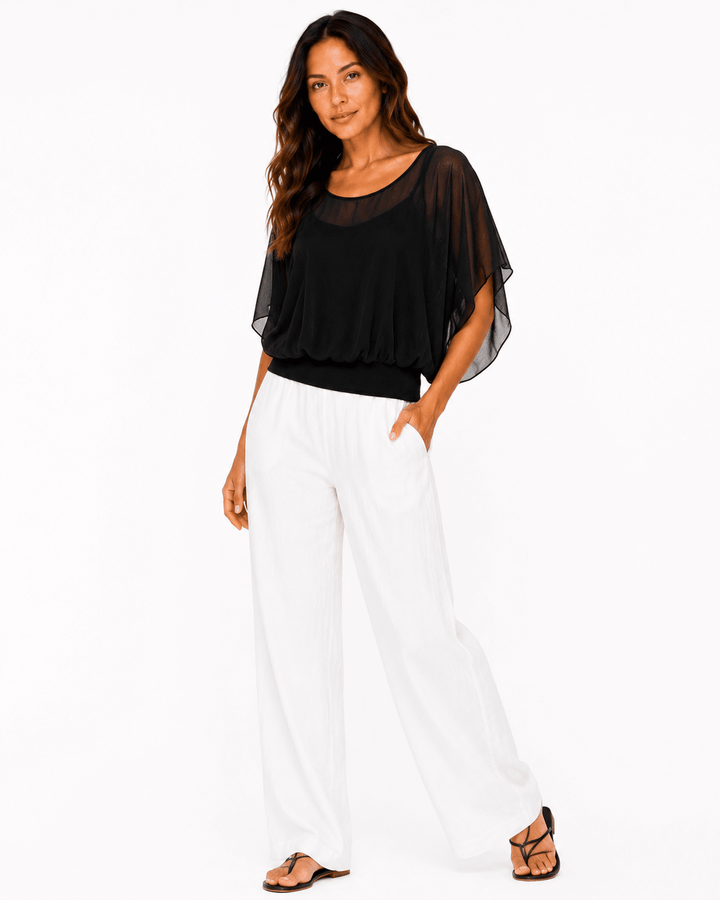 Hida Silk Waistband Top - Must Boutique