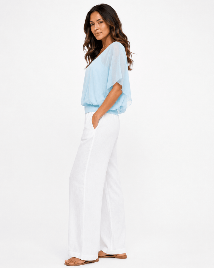 Hida Silk Waistband Top - Must Boutique