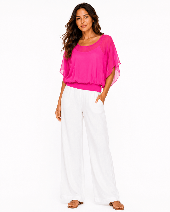 Hida Silk Waistband Top - Must Boutique