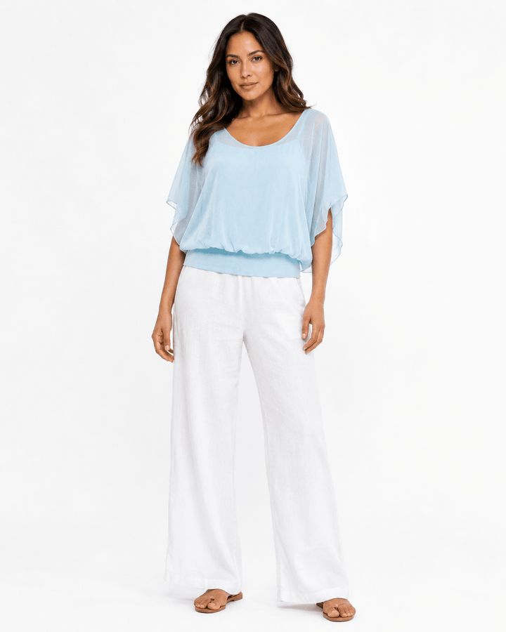 Hida Silk Waistband Top - Must Boutique