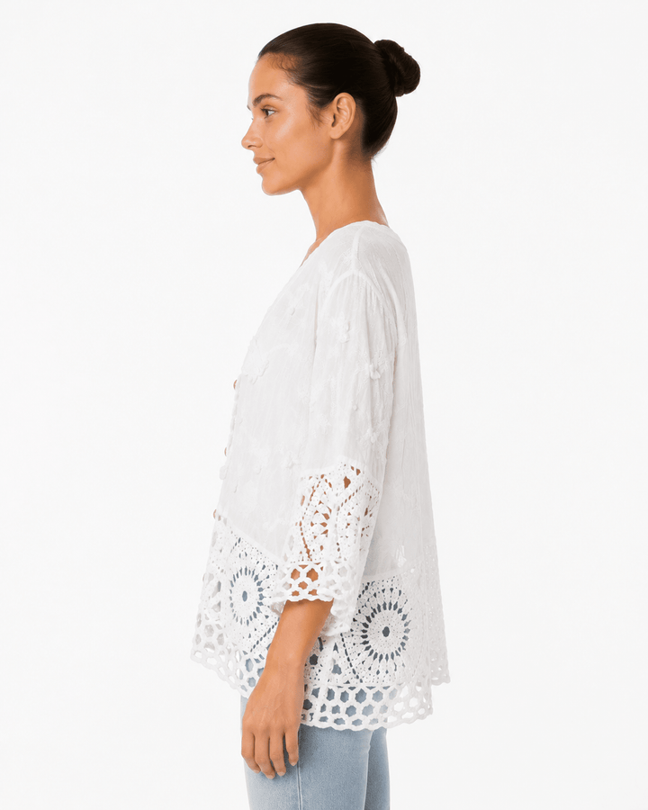 Iba Crochet detailed Cardigan - Must Boutique