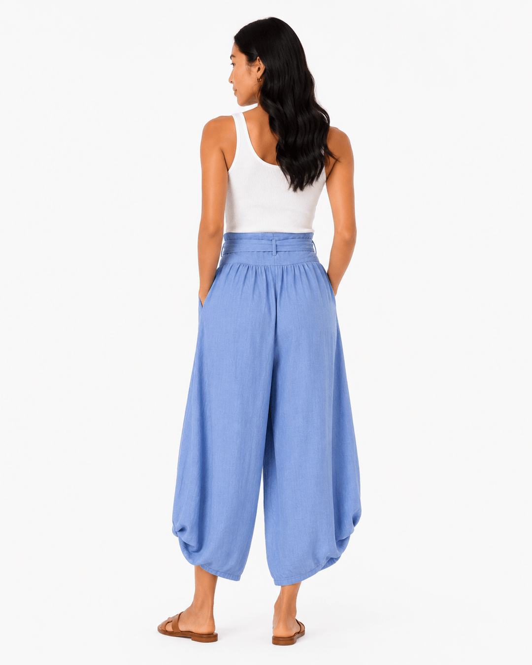 Ibiza High-Waisted Linen Pants - Must Boutique