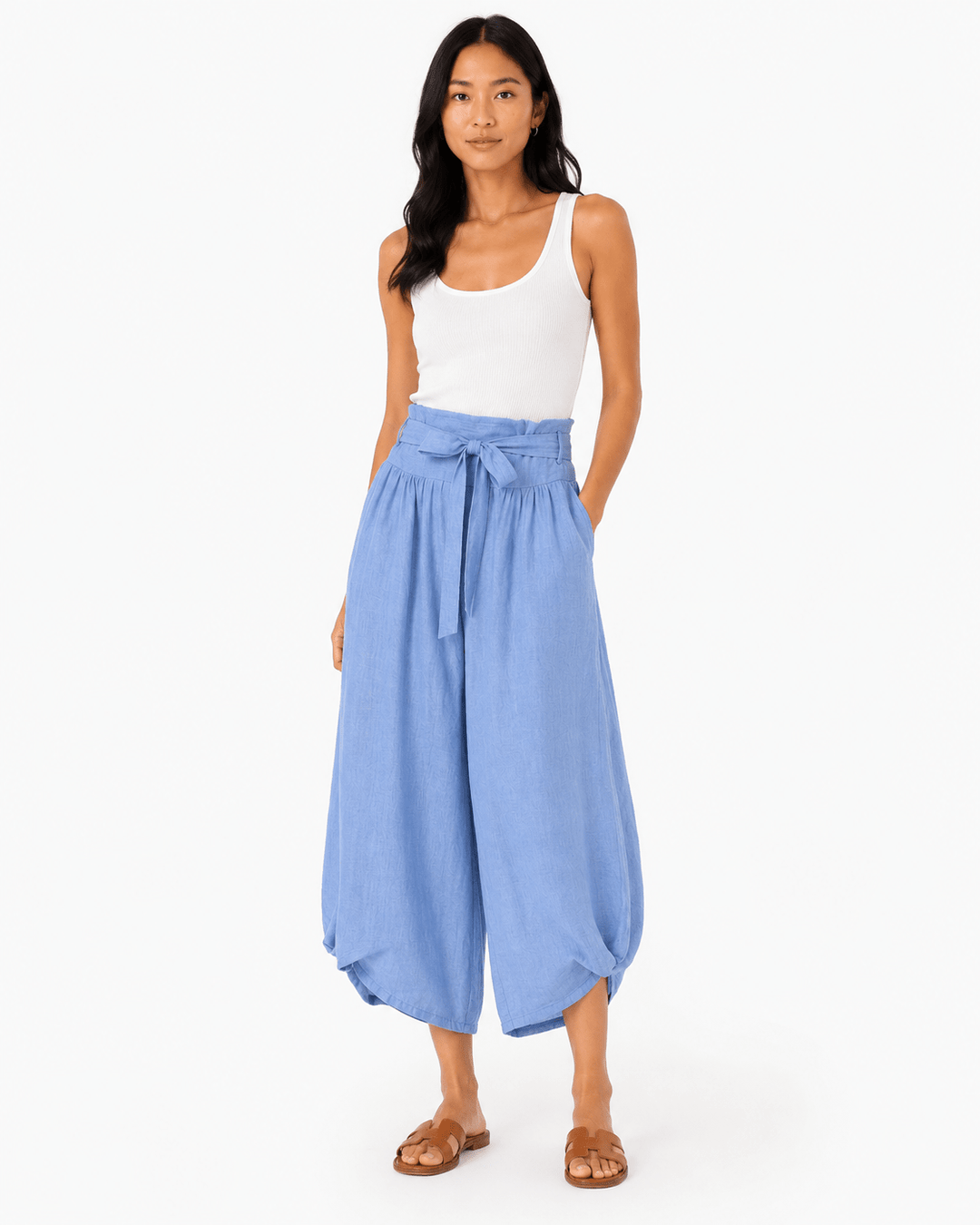 Ibiza High-Waisted Linen Pants - Must Boutique