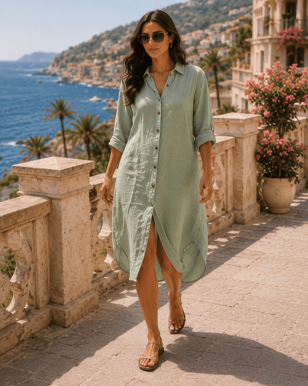 Isla Lightweight Shirt dress - Must Boutique