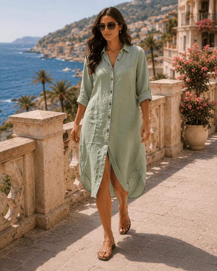 Isla Lightweight Shirt dress - Must Boutique