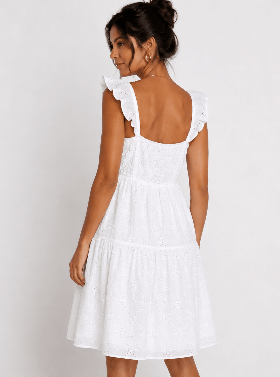 Joy Eyelet Peasant Dress - Must Boutique
