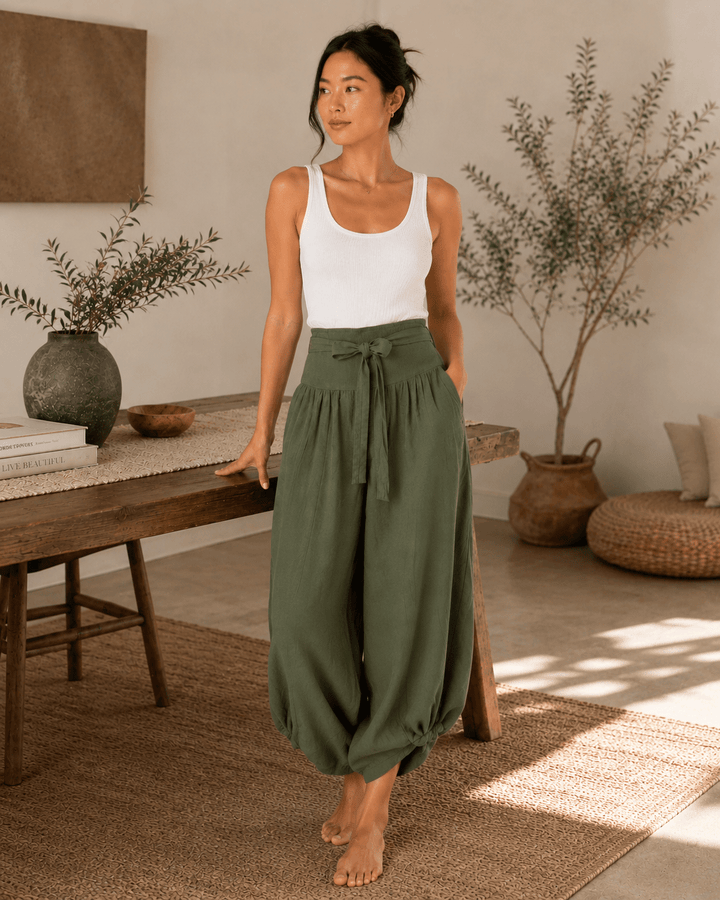 Juna Tie-Knot Linen Pants - Must Boutique