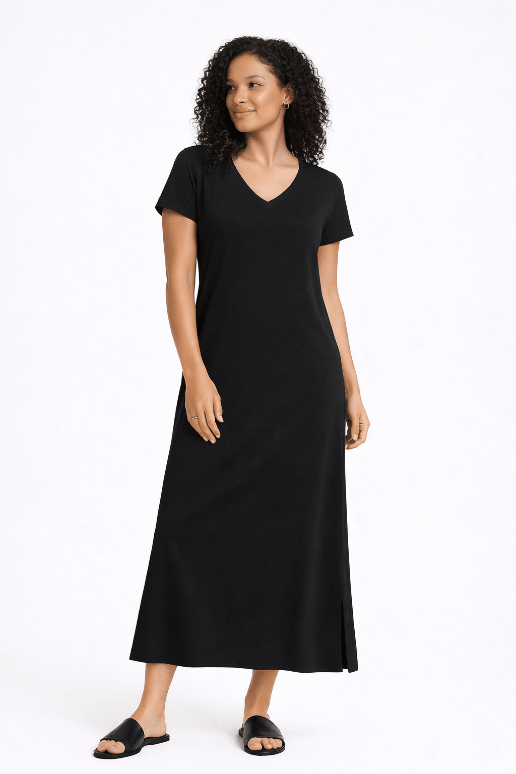 Jupiter Cotton V - neck Maxi Dress - Must Boutique