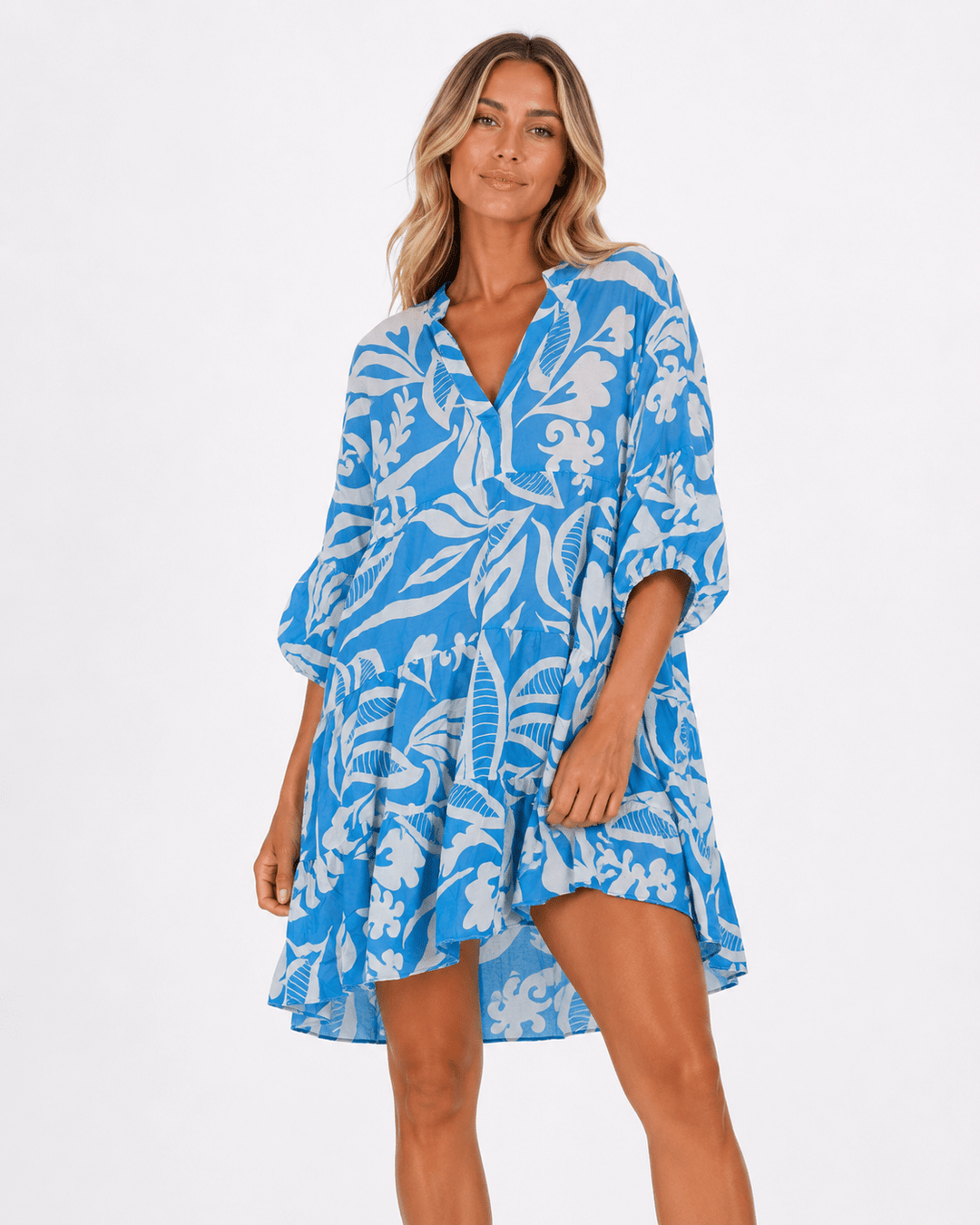 Kaia Tropical Tiered Dress - Must Boutique