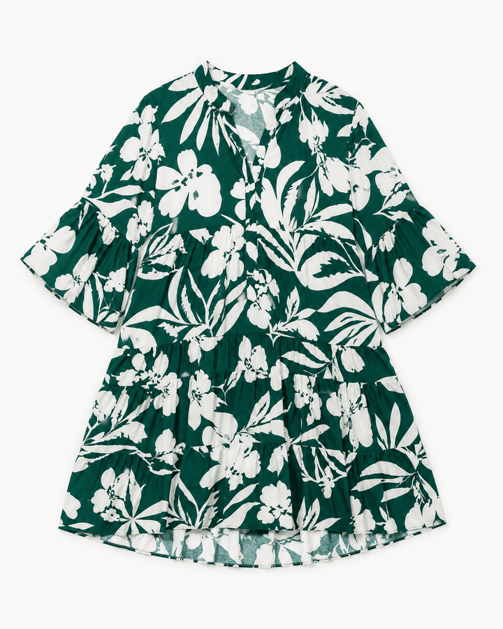 Kaia Tropical Tiered Dress - Must Boutique