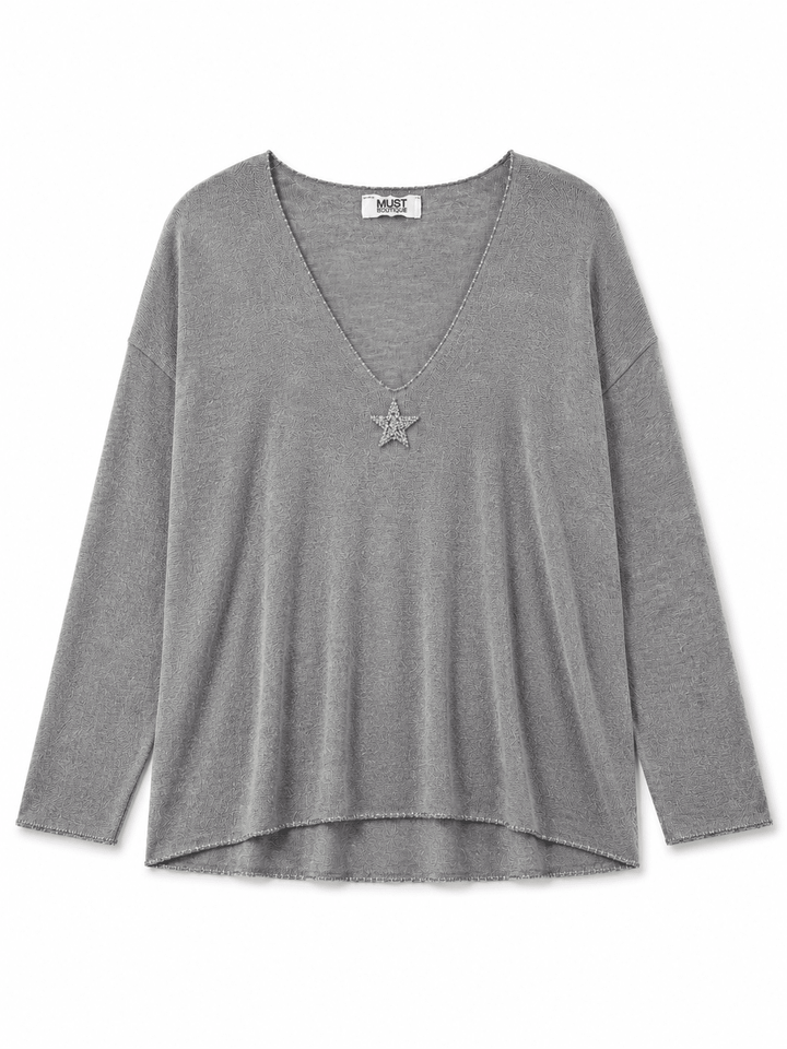 Kara Star Knit Top - Must Boutique