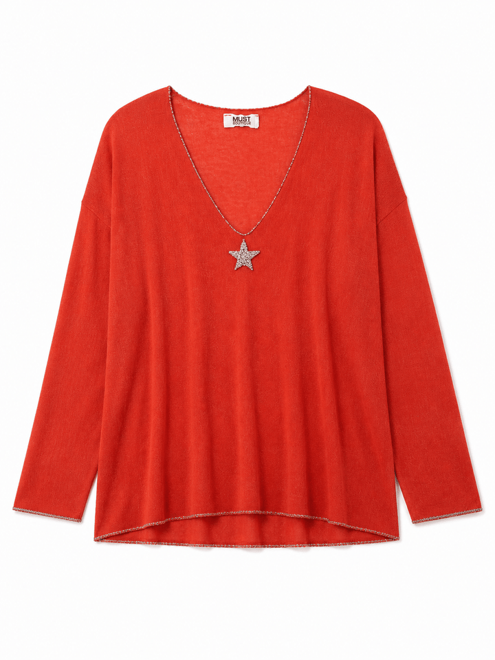Kara Star Knit Top - Must Boutique