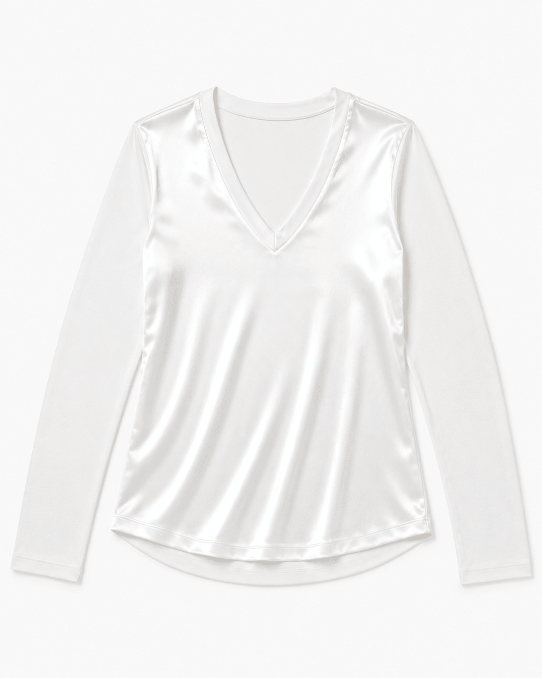 Kelsi V-Neck Satin Top - Must Boutique