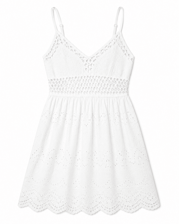 Keri Eyelet Lace Summer Dress - Must Boutique