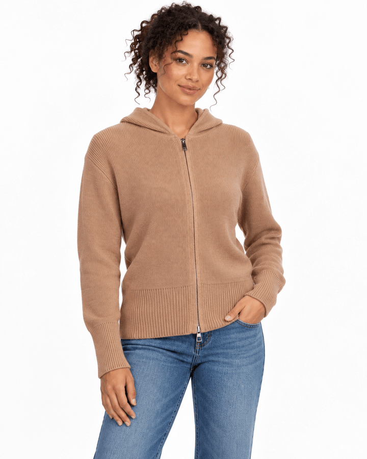 Kiana Ribbed Knit Hooded Jacket - Must Boutique