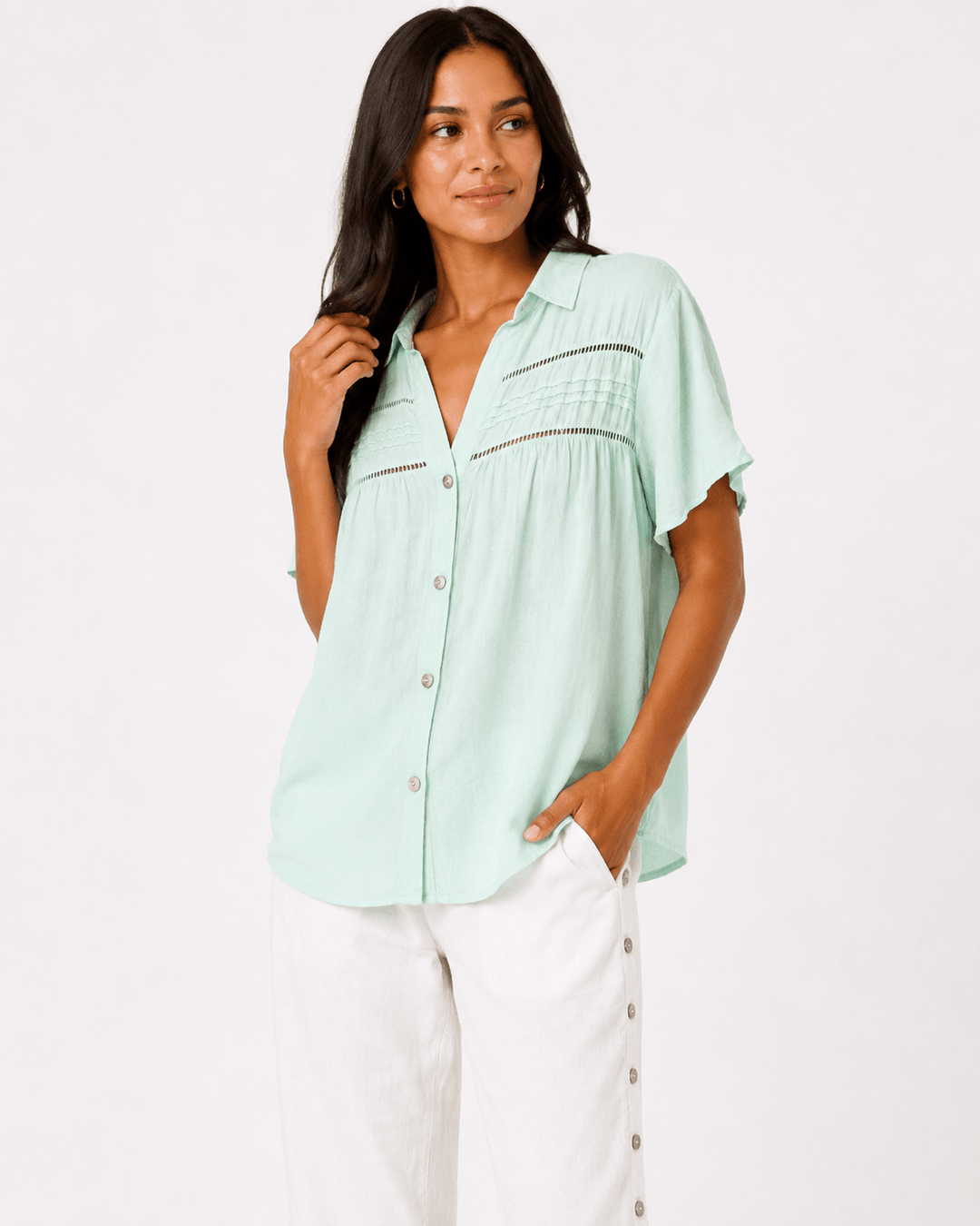 Krista Lightweight Cotton Blouse - Must Boutique