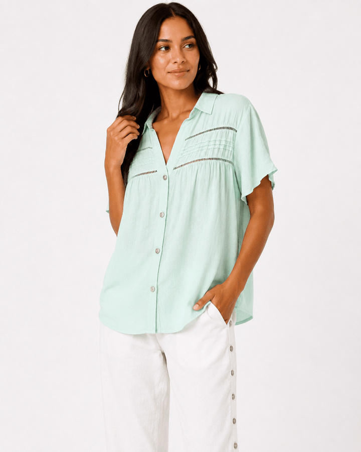 Krista Lightweight Cotton Blouse - Must Boutique