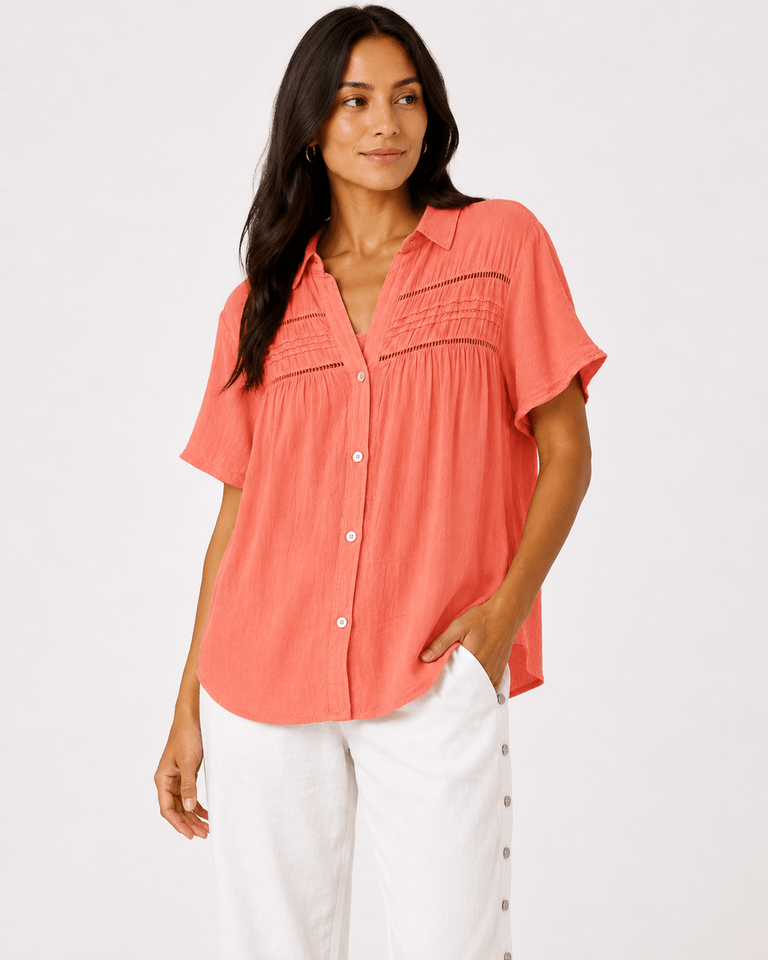 Krista Lightweight Cotton Blouse - Must Boutique